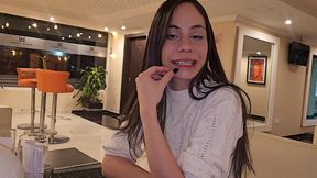 i meet an old friend at a hotel and she invites me to her room.