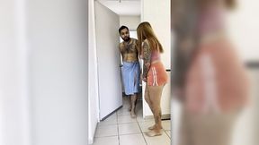 STEP SIS UNFOLDS THE TOWEL FOR MY PENIS&#x1F346;