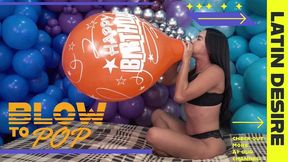 Dani Epic Blow-to-Pop Farewell with a Classic Qualatex 16"
