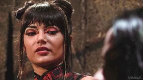 Beautiful fake-boobed brunette Shazia Sahari likes intensive BBC sex