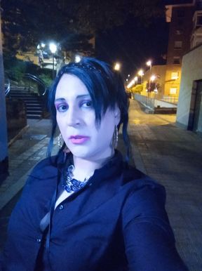 Taniax &quot; Night walks&quot; In public  with chastity caged