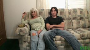 Tiny BBW Smoking Stepmother and Stepson Fuck for Science