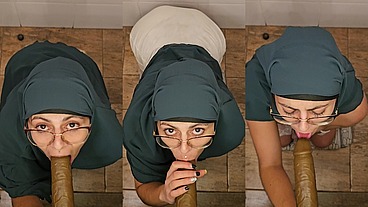POV Sucking BBC Dildo