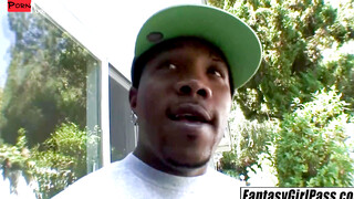 BREATHLESS BLONDE BEGGED FOR MORE Devyn Layne Sucking and Fucking Her Black USPS Mail Carrier