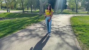 Valentina Lapiedra WETTING her self in a fortress park part2