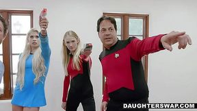 Klingon-Speaking Babes Get Gangbanged and Give Blowjobs in Space