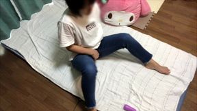 「あっ、おもちゃ気持ちいい…」お気に入りのおもちゃでオナニーする可愛い女子◯生。