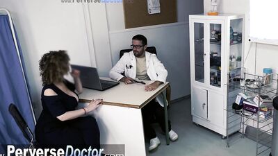 Milf with chest problems goes to the Hospital. The doctor, seeing those giant tits, fucks her