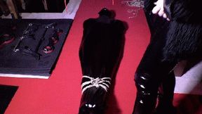 Immobilization in bondage sack, mummy, cbt and breath control WMV