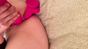 First time DP with huge dildo and ass&#x1F351; sex toy