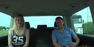 Dark-haired teen Carly Rae Summers ravishes her takevan, a throbbing rod of lust