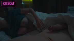 step mom fucks with step son till twice cum in shared hotel room with one bed