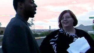 Fat Redhead Seduces a Black Guy