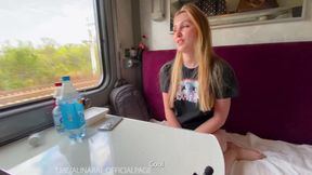 Her hubby's emasculation: Riding a married babe raw on public transport, husband a helpless cuck