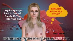 My Lucky Days Part 2 - Sex with Barely 18-year-old Teel Girl - English Audio Sex Story with Subtitle
