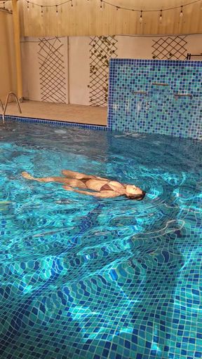 Swimming with a beauty