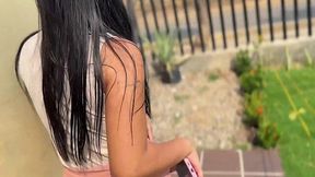 Cheating Latina Slut Takes a Hard Dick in Her Ass for a Ride Home