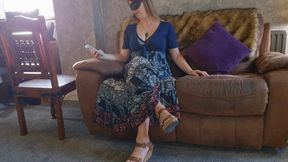Birkenstock Sweaty Foot Worship after Shopping & Facestanding