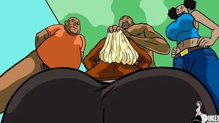 A noisy mouth nun and a disrespectful cougar got banged rough by big black cock