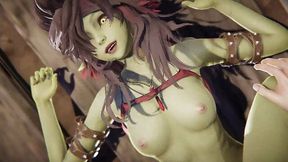 Moaning Goblin Babe Takes Ecstasy with You