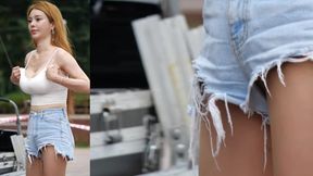 Kpop Kim Hyojin Busty model have fun after show