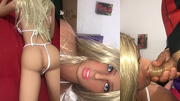 Fiquei sozinha cá loira sacada da minha inteada ( sex toy ) ( sex doll )