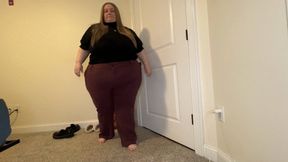 SSBBW Stripping Off Work Clothes