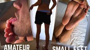 Get familiar with intimate pedicure when stepdaughter unwraps fresh sneakers then fondles cock&#x1F32D; with tiny toes