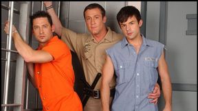Prison guard Trevor Knight fucks inmates Ari Sylvio & Tucker Scott