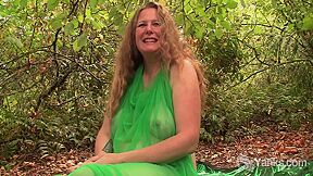 Busty Milf Jade Talks And Rubs Her Hairy Twat