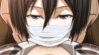 MIKASA ACKERMAN BJ AND EJACULATES