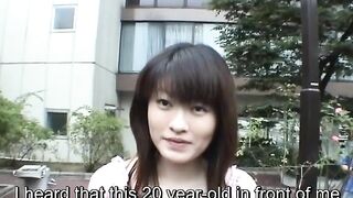 Subtitled extreme Japanese public nudity striptease in Tokyo