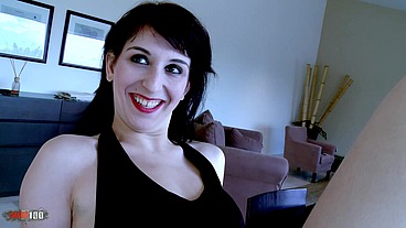 Skinny french slut Lilou Sou assfucked and coming loud