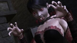 A prostitute satisfied a vampire feet on a city street