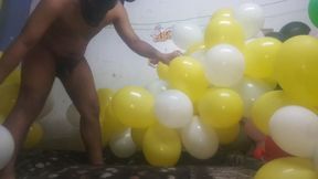 Playing and cum arch balloons