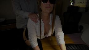 secretary office desk sex with frontal view, business-bitch
