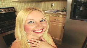 aunt kodi gamble, looks smashing in her black see through, laced panties as she lays on...