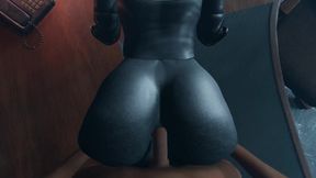 Dark dude gets anally jizzed by a robot in a graphic animation
