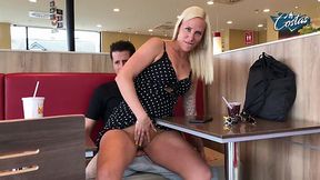 Kinky German couple have extreme sex in public place