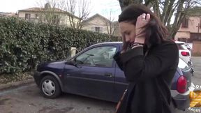 French girl Alice Drake gets a mouthful of cum from casting agent