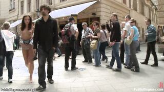 Euro babe fucked in public outdoors