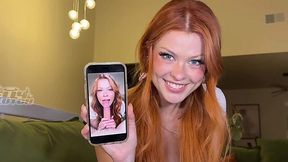 Redhead hottie turns on her BF and pleases his dick