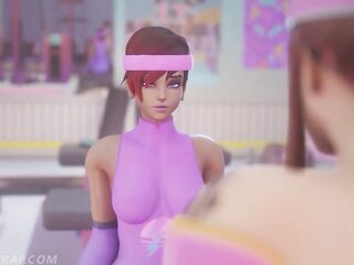 Brigitte and Sombra Lesbian Workout