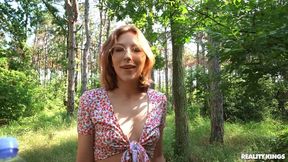 Erotic JuliAlexxx's medium size tits video