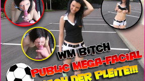 WorldCup Bitch - Public Mega-Facial after the Flop!!!