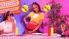 Oopsie! featuring Eliza Ibarra and Alexis Tae's fingering smut