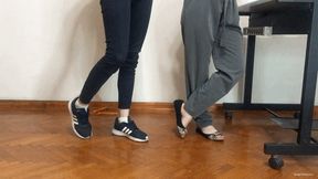 BIG SWEATY FEET IN A TICKLE CHAIR TICKLING WITH LONG FINGERNAILS - MOV Mobile Version