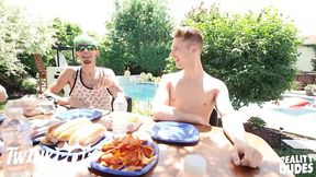 Markus Kage's Intense Pleasure with Twink Stepson Benjamin Blue's Oral&#x1F61C; Skill on His Dick&#x1F32D;