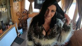 Deep-throat, cum play and camel-toe- leather and fur fetih 255