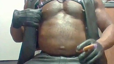 Leather Cigar NipplePlay & Cum Scenes